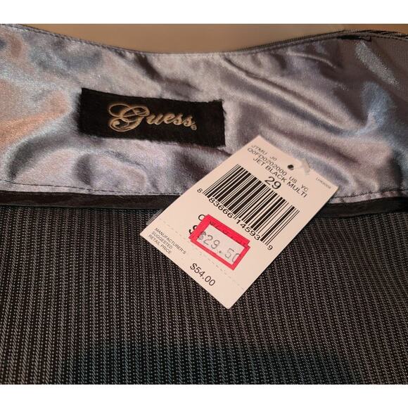NWT Guess black pinstripe ruffled pencil skirt - size 29 - Picture 4 of 4